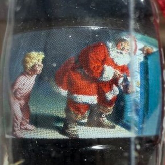 Vintage Coca-Cola Sundbloom Santa Miniature Filled Collectible Bottle Ornament - Picture 6 of 10